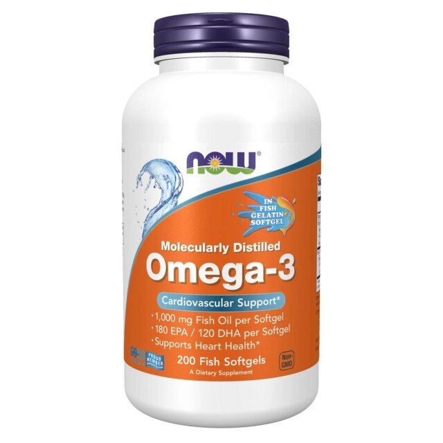 NOW FOODS Omega-3 Fish Oil 200 Caps
