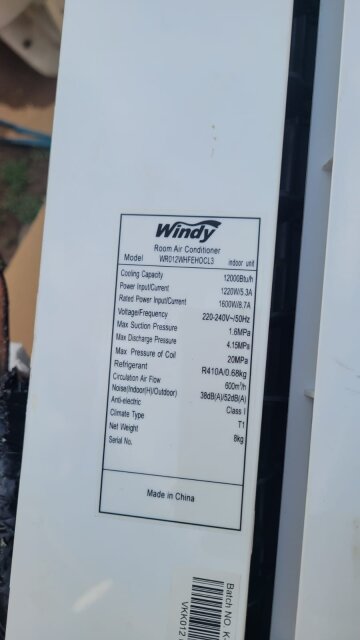 Windy 12,000 BTU