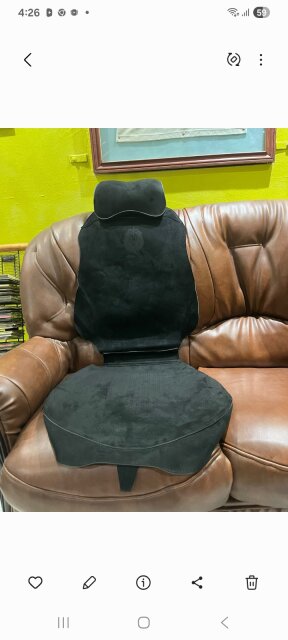 Suede Car Seat Covers, Back Brace