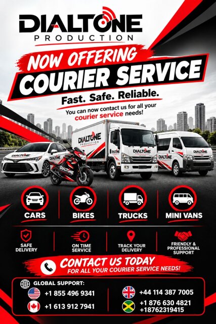 NOW OFFERING COURIER SERVICE