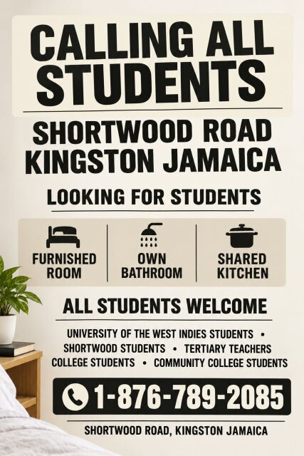 Furnished 1 Bedroom Available on Shortwood Road