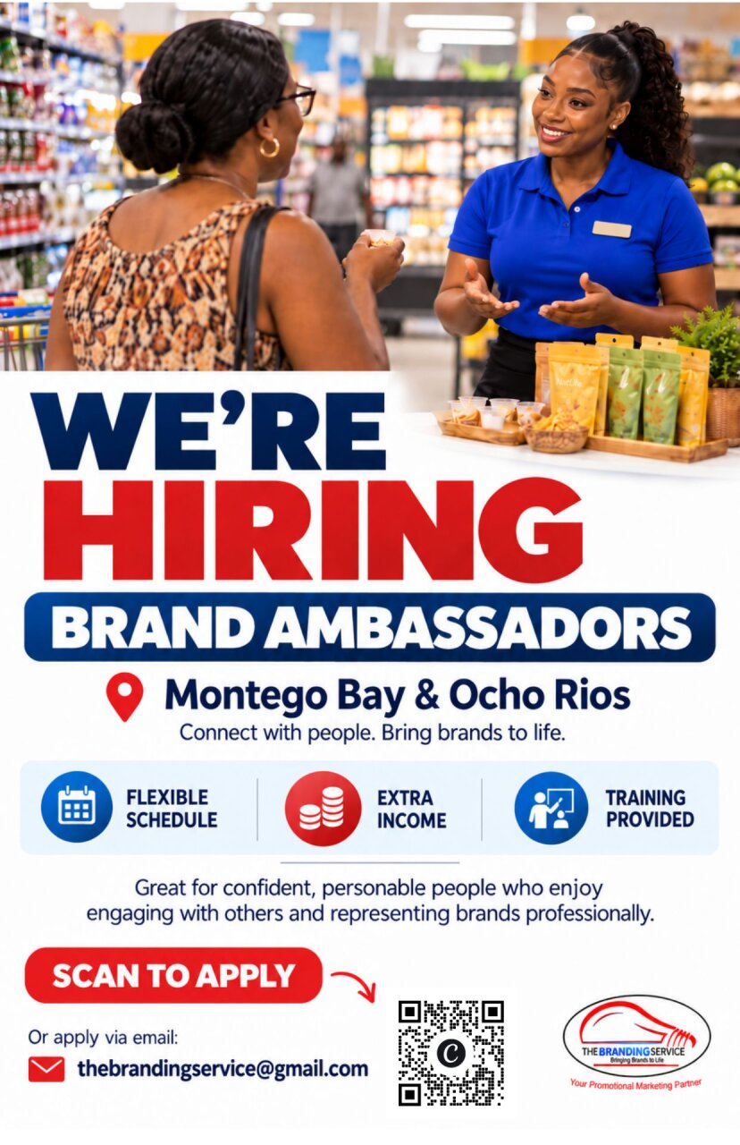 Hiring Brand Ambassadors – Montego Bay & Ocho Rios