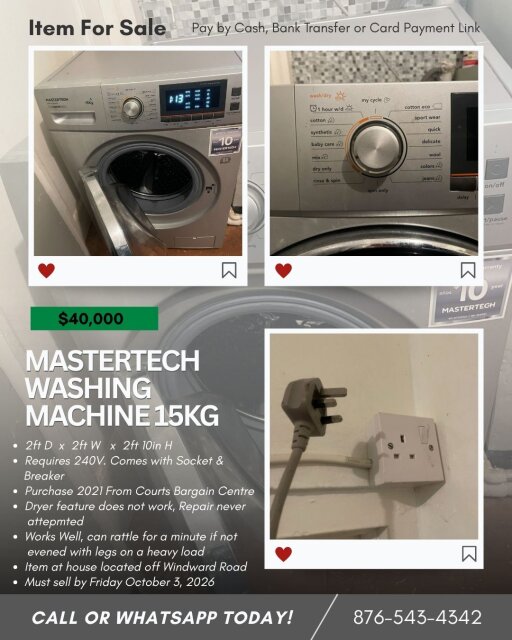 Washing Machine - Mastertech