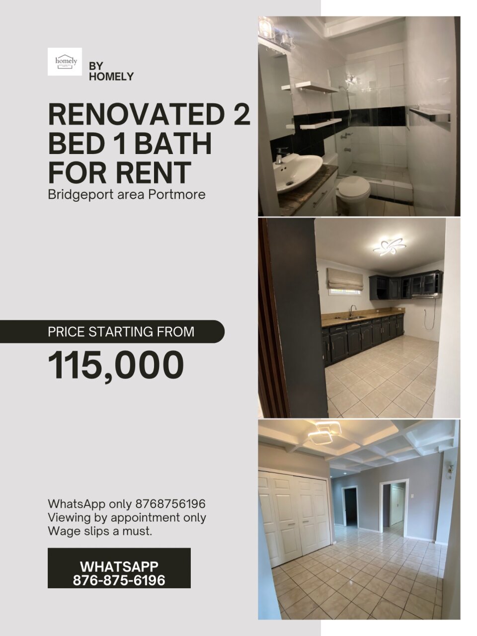 Beautifully Renovated 2 Bedrooms in Portmore