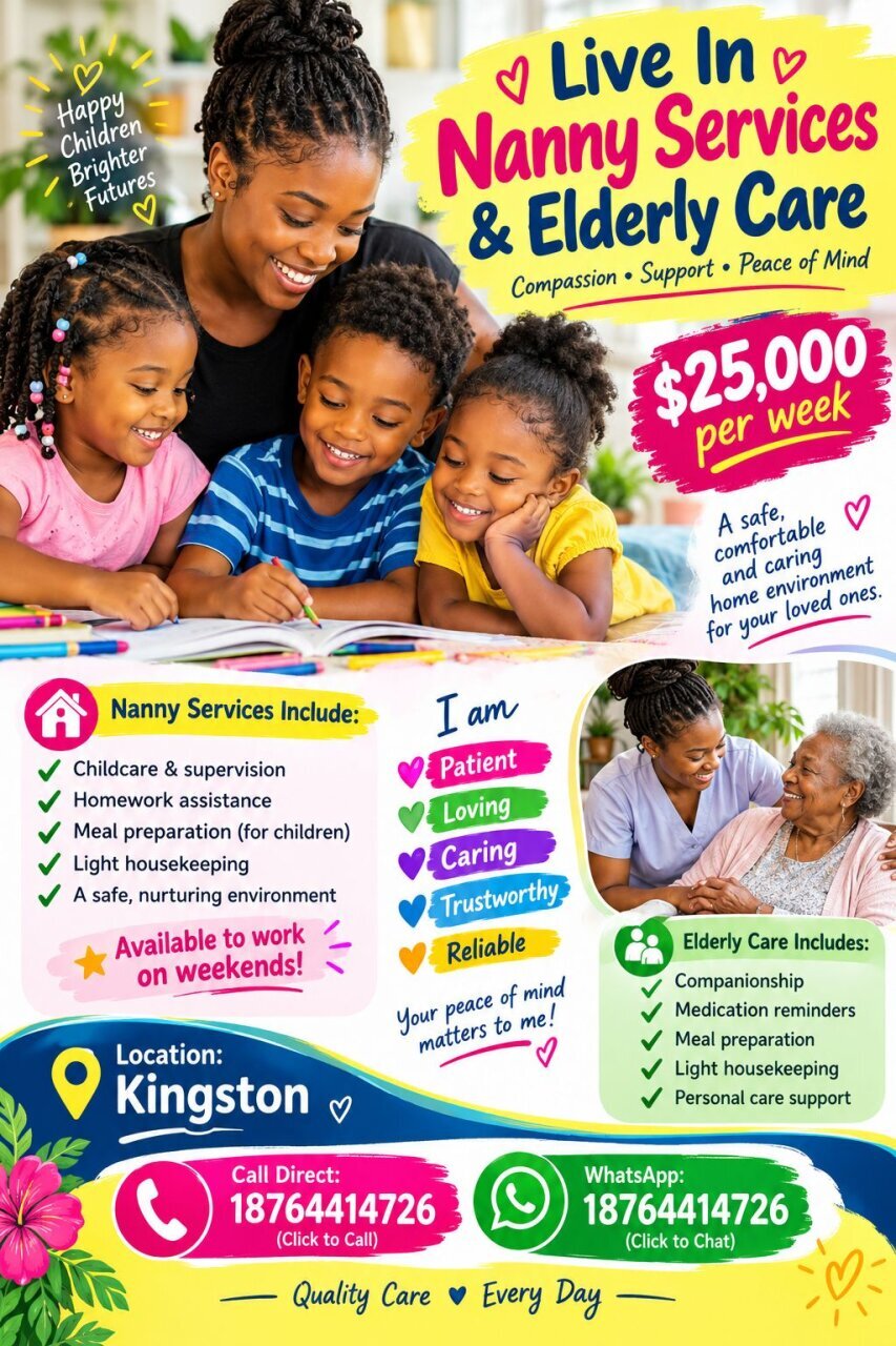 Live In Nanny And Elderly Care Services