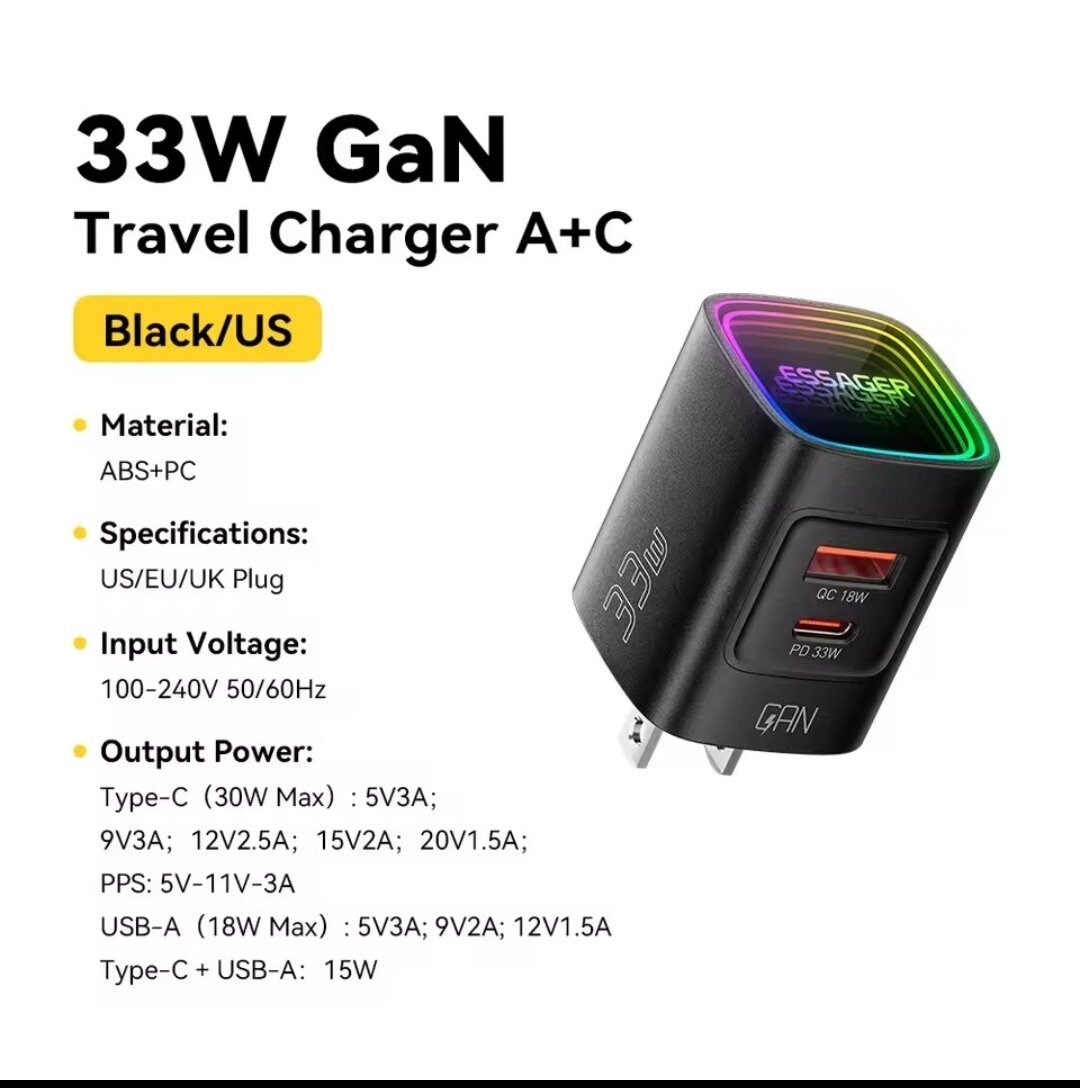 Essager 33W GaN USB Type C Portable Charger