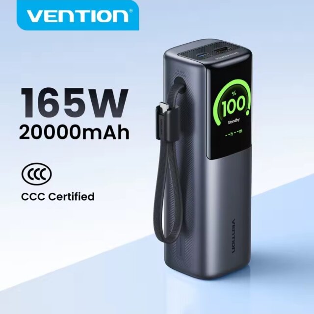 Vention 165W 20000mAh PD Fast Charger Power Bank