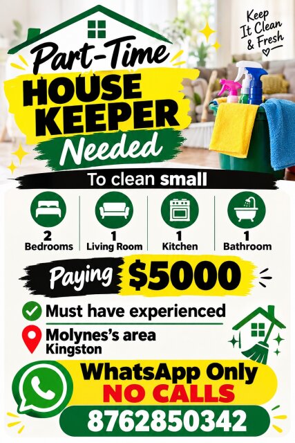 Part Time House Keeper