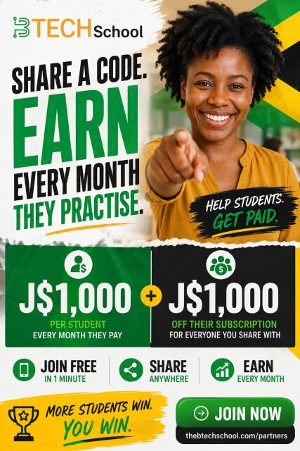 Earn J$1,000/month From Home (free To Join)