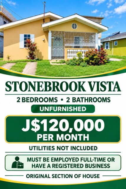 Stonebrook Vista: Unfurnished 3 Bedrooms, $130,000