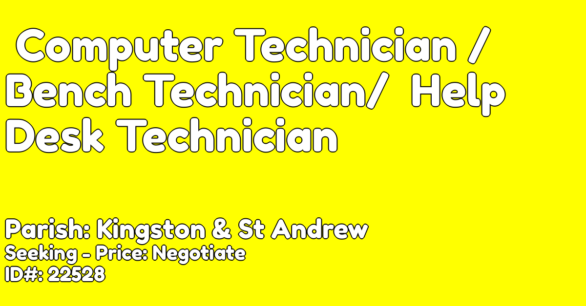 Computer Technician / Bench Technician/ Help Desk Technician in